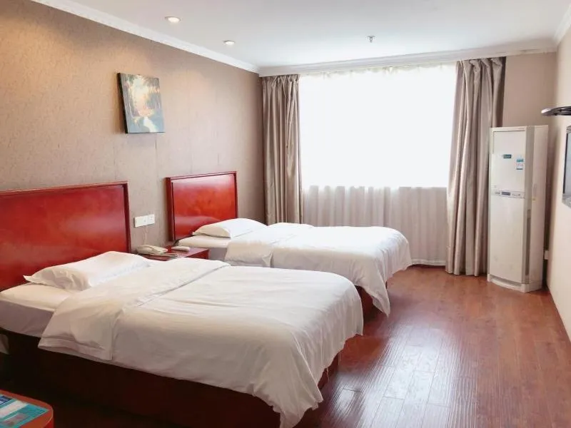 Bed in GreenTree Inn Jiangsu Suzhou Chang Shu Aotelaisi Business Hotel