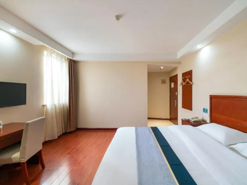 Bed in GreenTree Inn Jiangsu Suzhou Shengze Bus Station Business Hotel