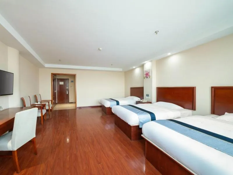 Bed in GreenTree Inn Jiangsu Suzhou Shengze Bus Station Business Hotel