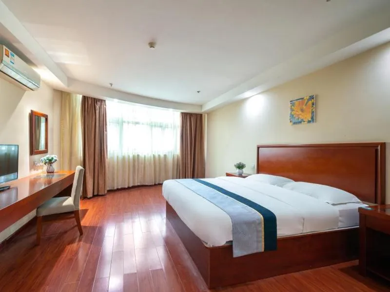 Bed in GreenTree Inn Jiangsu Suzhou Shengze Bus Station Business Hotel