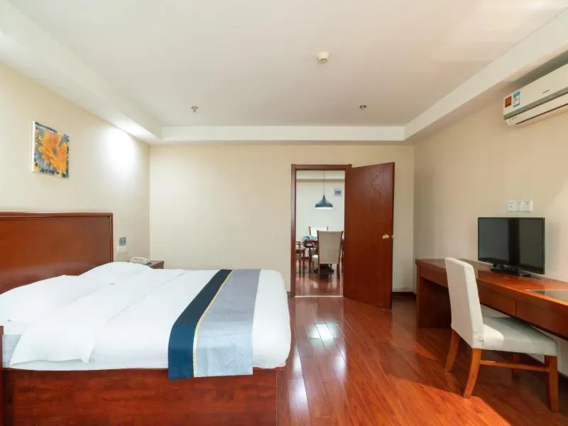 Bed in GreenTree Inn Jiangsu Suzhou Shengze Bus Station Business Hotel
