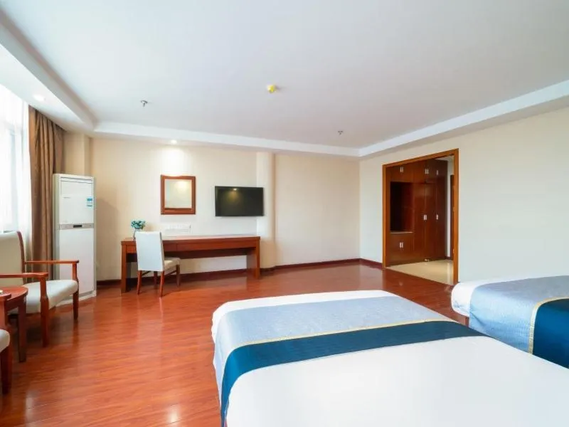 Bed in GreenTree Inn Jiangsu Suzhou Shengze Bus Station Business Hotel