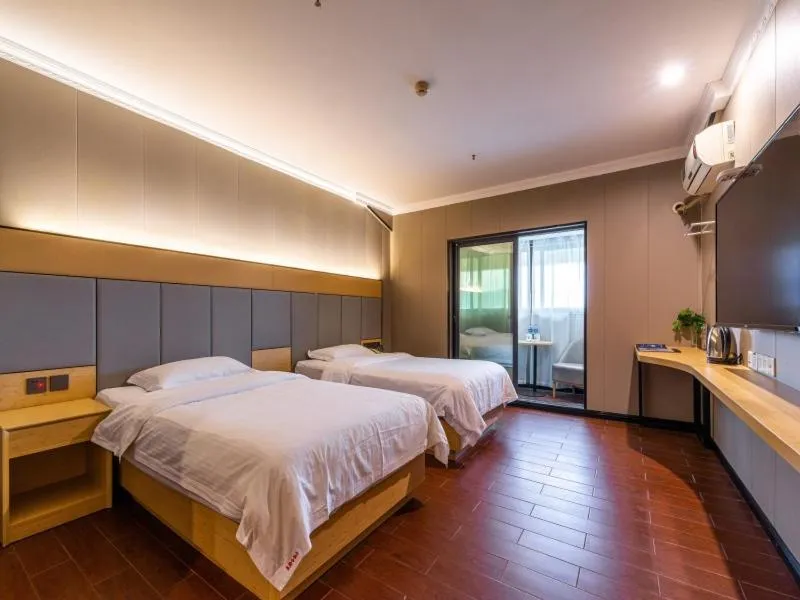 Bed in GreenTree Inn Jiangsu Suzhou Mudu Ancient Street Express Hotel