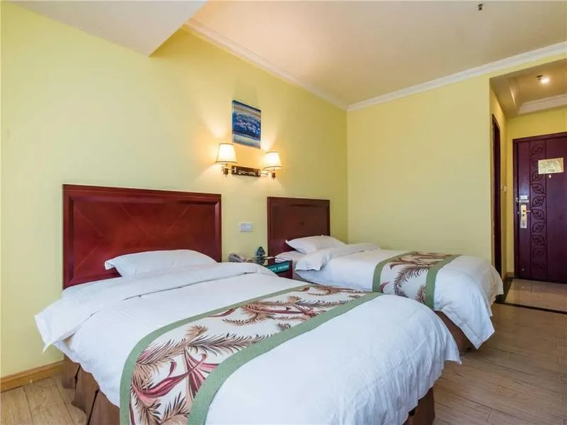 Bed in GreenTree Inn Jiangsu Suzhou Mudu Ancient Street Express Hotel