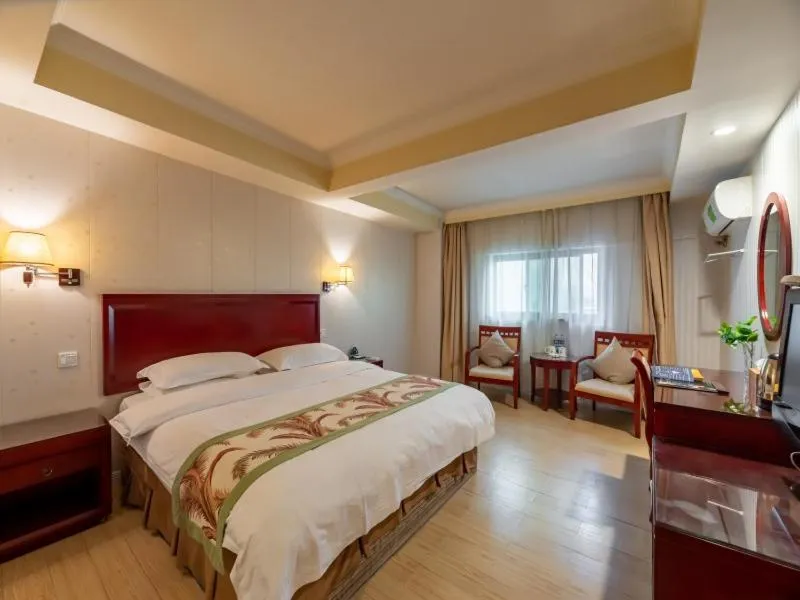 Bed in GreenTree Inn Jiangsu Suzhou Mudu Ancient Street Express Hotel