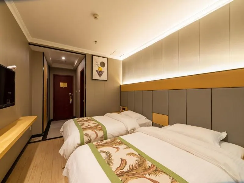 Bed in GreenTree Inn Jiangsu Suzhou Mudu Ancient Street Express Hotel
