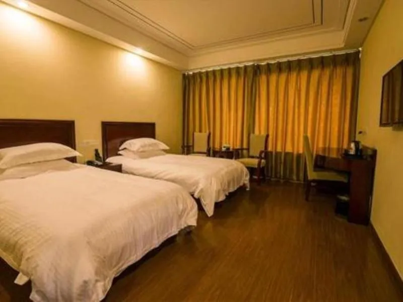 Bed in GreenTree Inn Jiangsu Nantong Haimen Sanchang North Wangjiang Road Business Hotel