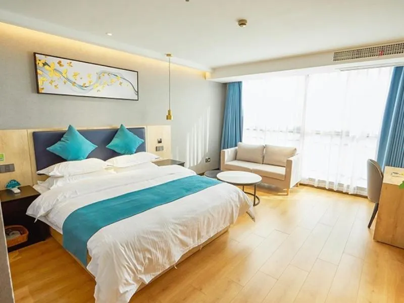 Bed in GreenTree Inn Jiangsu Nantong Textile City Bus Station Express Hotel