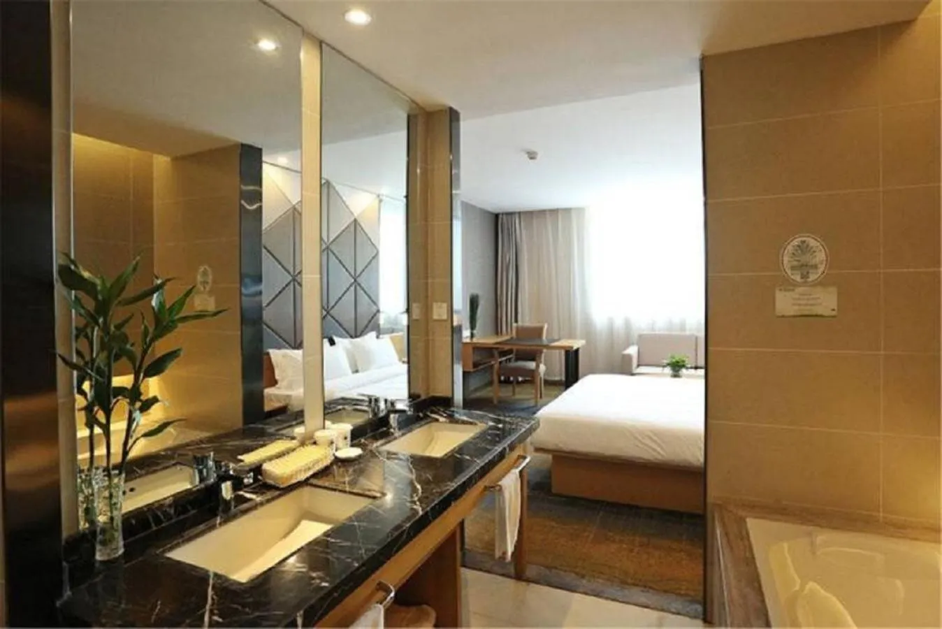 Bed in GreenTree Inn Jiangsu Taizhou Dongfeng Road Express Hotel