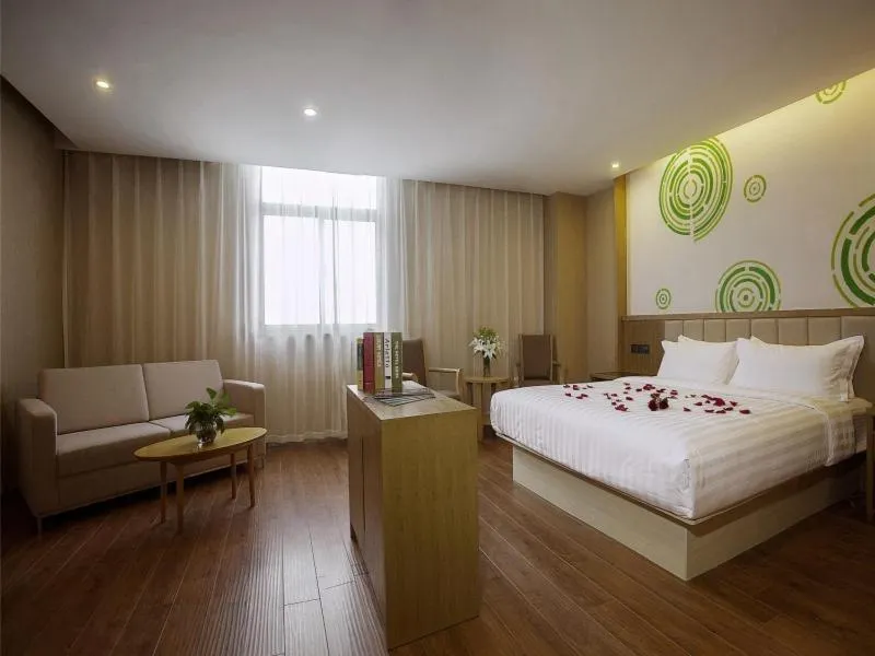 Bed in GreenTree Inn Jiangsu Taizhou Dongfeng Road Express Hotel