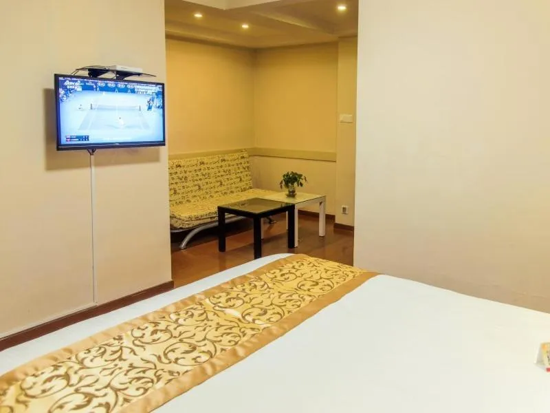 Bed in GreenTree Inn Jiangsu Taizhou Jingjiang Bus Station Express Hotel