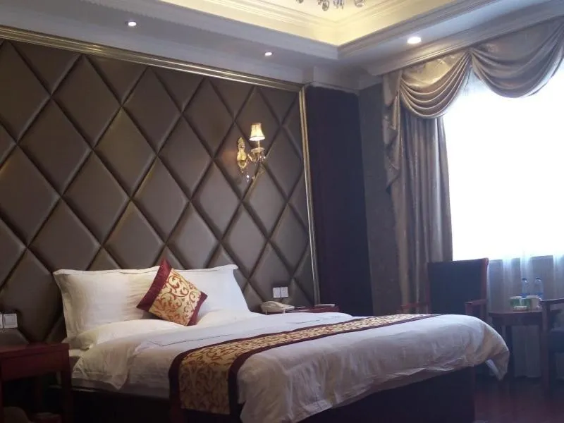 Bed in GreenTree Inn Jiangsu Suqian Xiangwang Guli South Xingfu Road Business Hotel