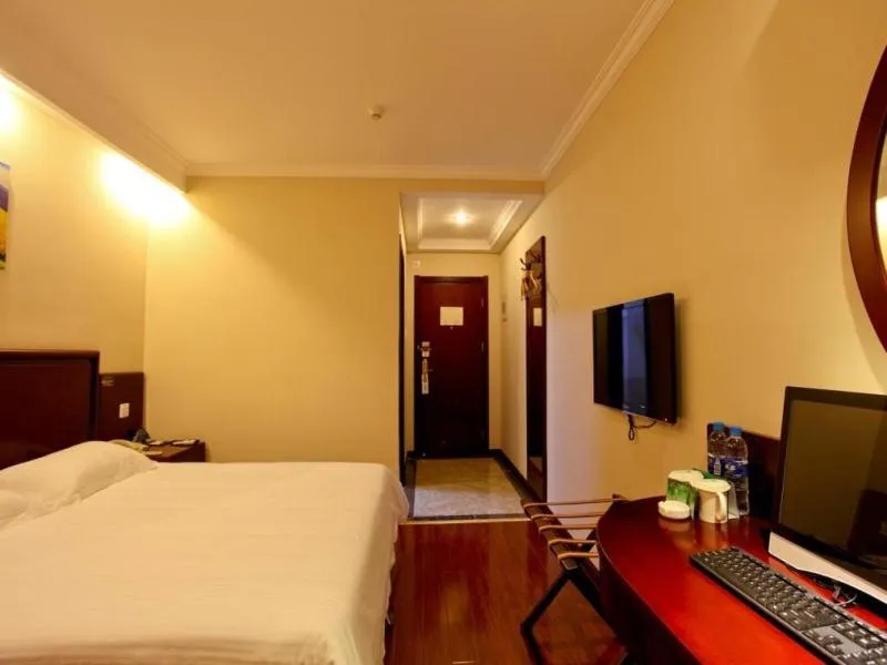 Bed in GreenTree Inn Anhui Hefei Economic Development Zone Convention and Exhibition Center Business Hotel