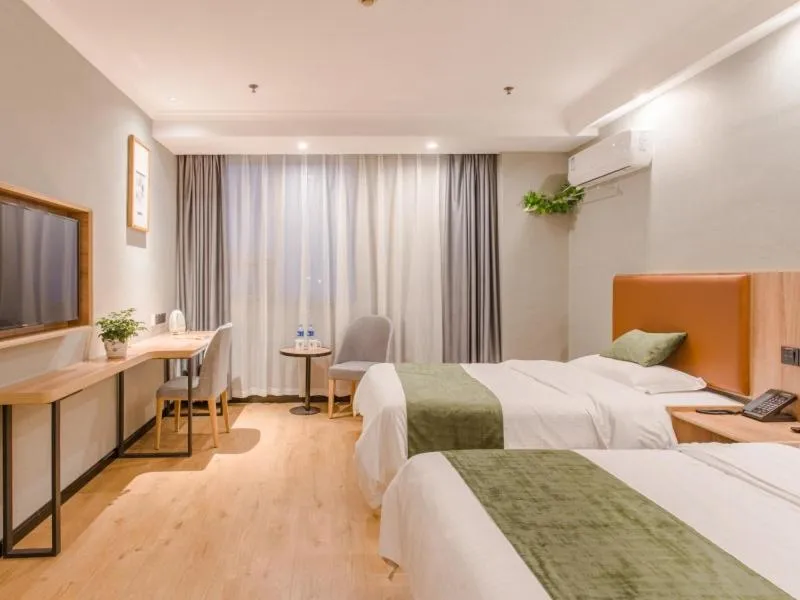 Bed in Greentree Inn Hefei Yakun Plaza Branch