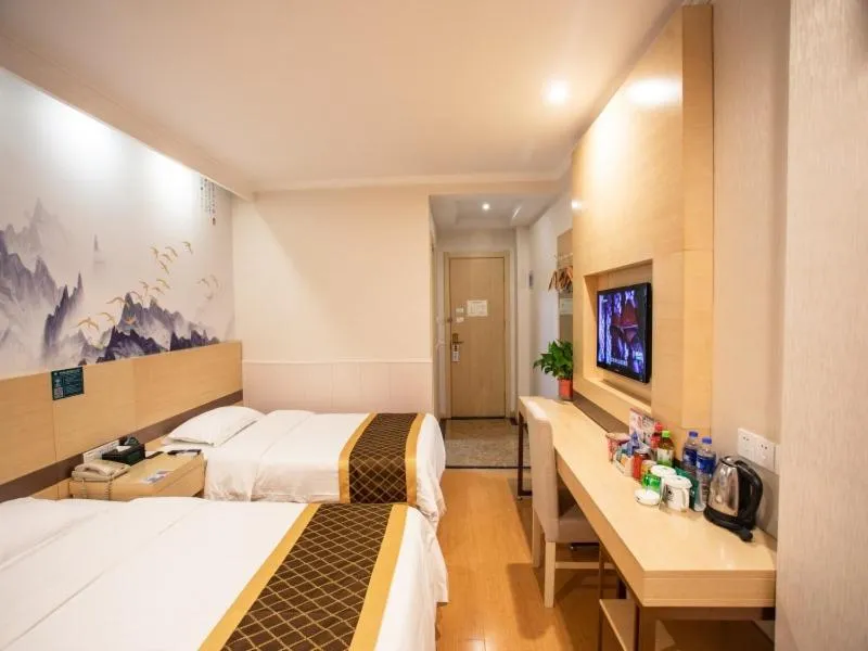 Bed in GreenTree Inn Anhui Hefei Wuhu Road Wanda Plaza Express Hotel