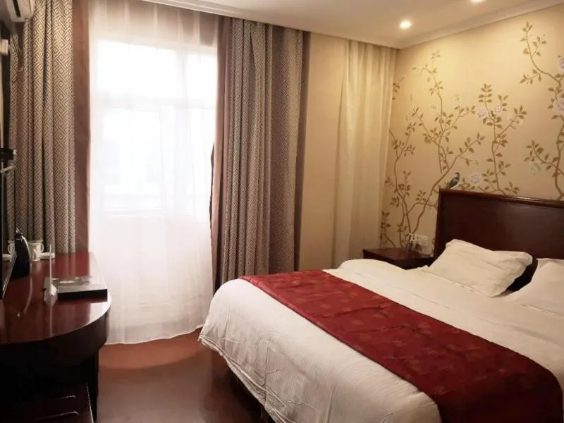 Bed in GreenTree Inn Zhejiang Ningbo Dongqian Lake Yinxian Avenue North Mozhi Road Business Hotel