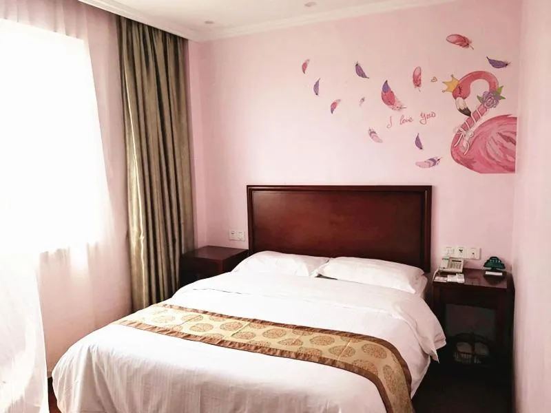 Bed in GreenTree Inn Zhejiang Ningbo Dongqian Lake Yinxian Avenue North Mozhi Road Business Hotel