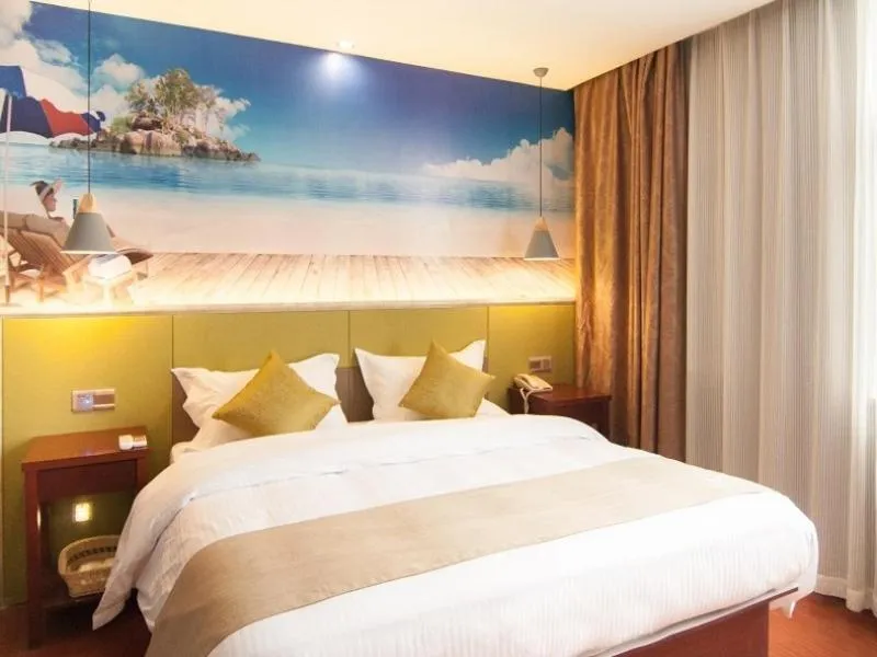 Bed in GreenTree Inn Zhejiang Ningbo Passenger Transport Center Tongda Road Shell Hotel