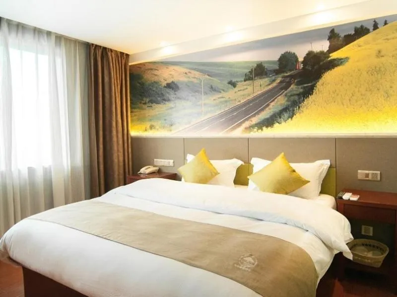 Bed in GreenTree Inn Zhejiang Ningbo Passenger Transport Center Tongda Road Shell Hotel