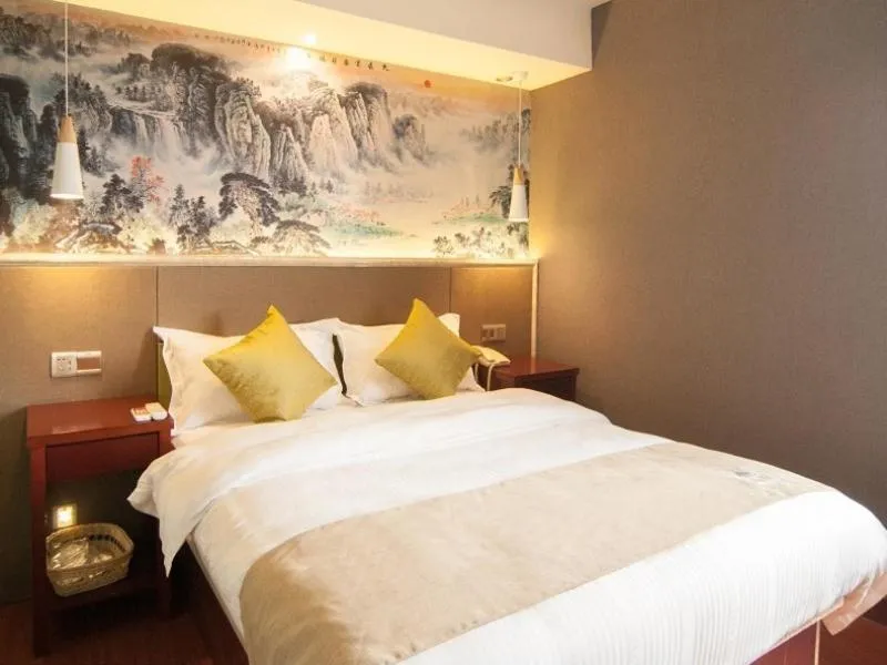 Bed in GreenTree Inn Zhejiang Ningbo Passenger Transport Center Tongda Road Shell Hotel