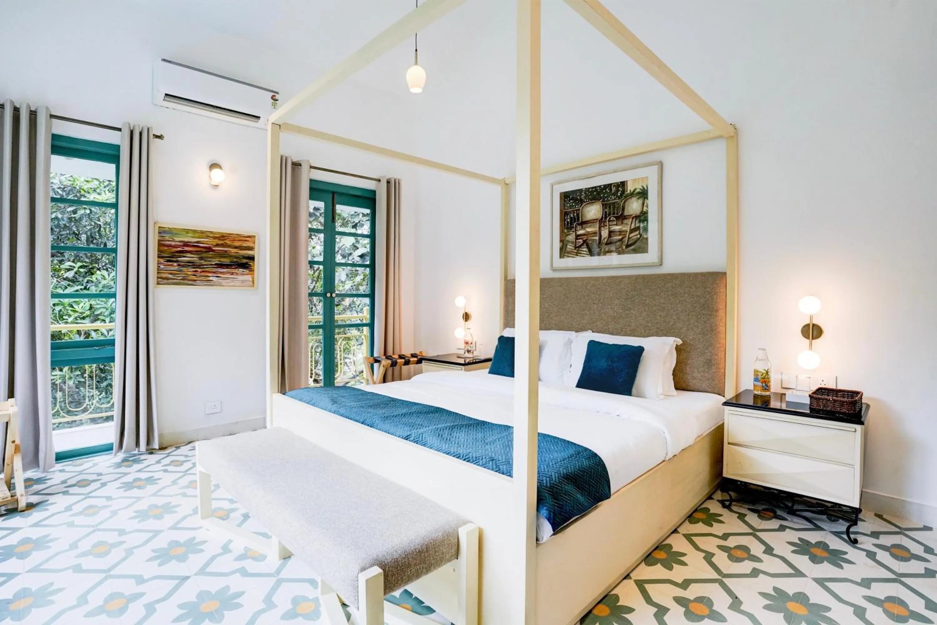 Bedroom, Bed in DanCenter Havana Villa Siolim | 3BHK | Pvt Pool | Goa