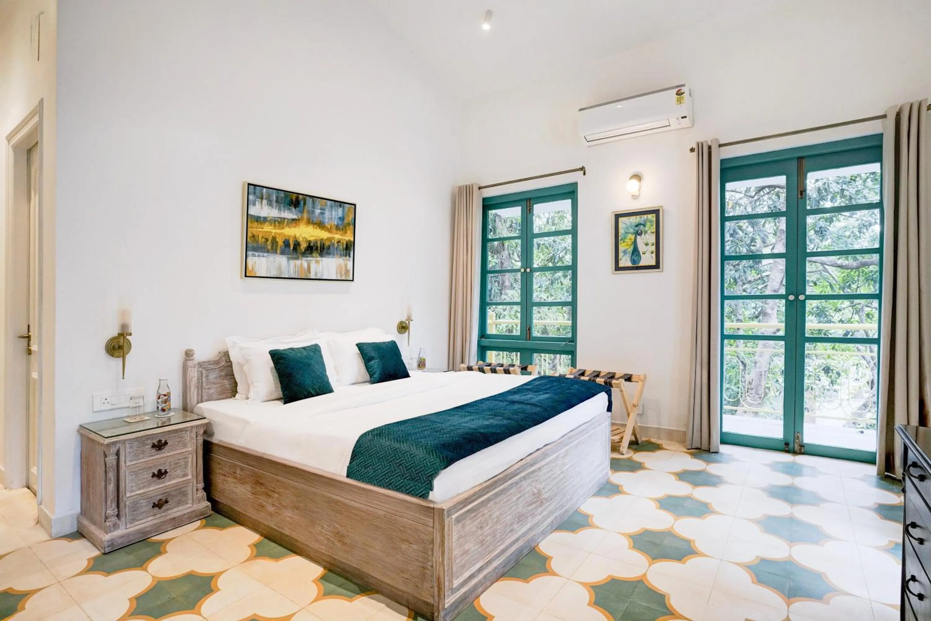 Bedroom, Bed in DanCenter Havana Villa Siolim | 3BHK | Pvt Pool | Goa