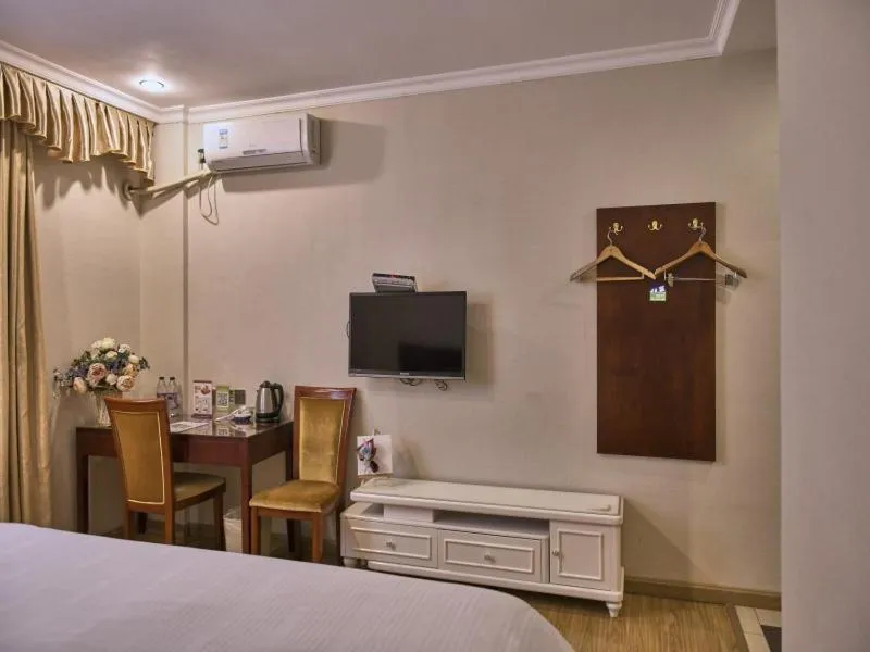 Bed in GreenTree Inn Guangdong Foshan Longjiang North Fenghua Road Express Hotel