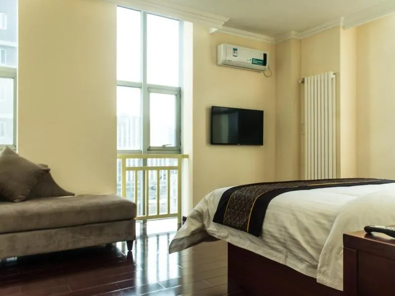 Bed in GreenTree Inn HeBei ChengDe Railway Station Southeast ChengDe Century City Business Hotel