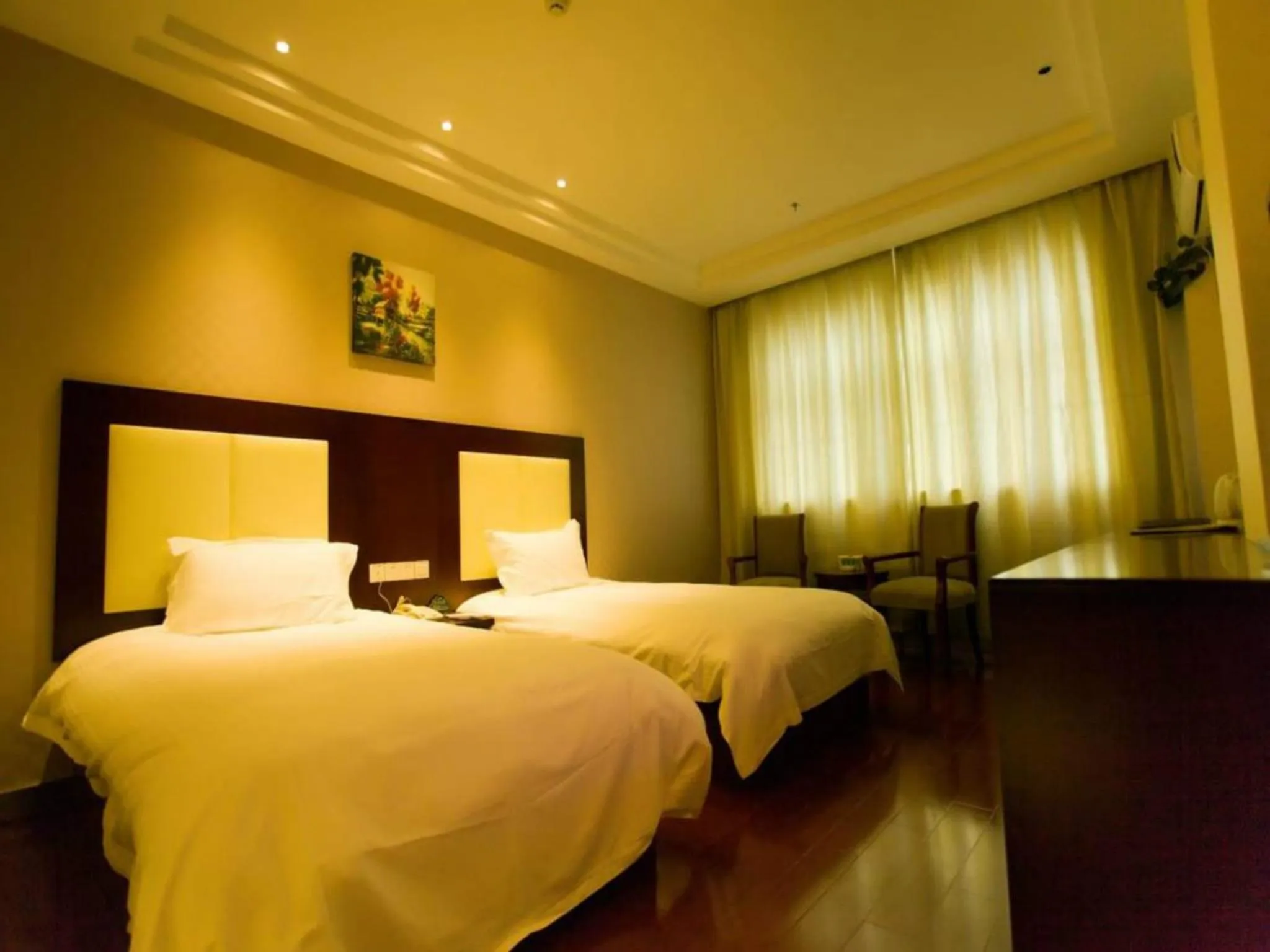 Bedroom, Bed in GreenTree Inn Hebei Tangshan Leting East Maoyuan Street Third Middle School Business Hotel