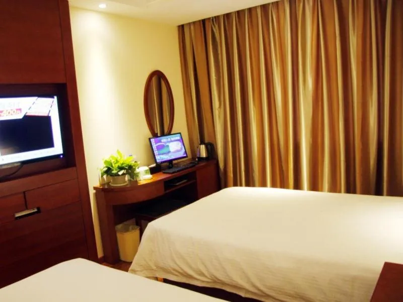 Bed in GreenTree Inn Anhui Chuzhou World Trade Plaza Longpan Express Hotel