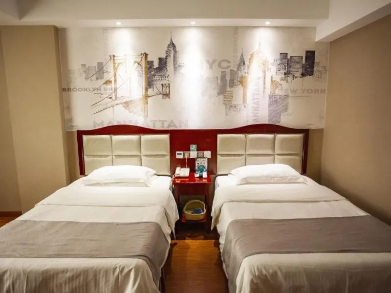 Bed in GreenTree Inn AnHui BengBu GuZhen GuYang Road Experimental Middle School Express Hotel