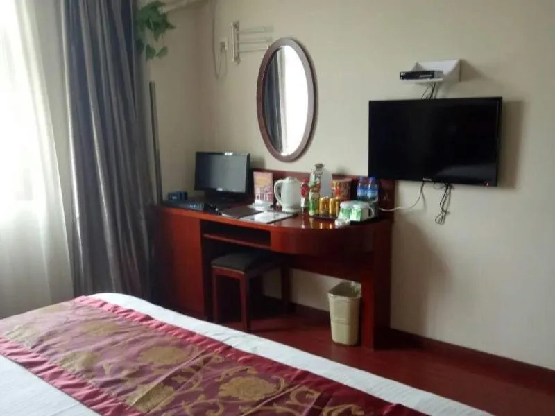 Bed in GreenTree Inn Anhui Bozhou Mengcheng Zhuangzi Road Express Hotel