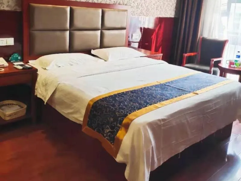 Bed in GreenTree Inn Anhui Bozhou Agricultural Trade City Express Hotel