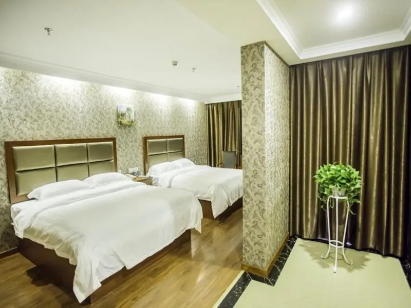 Bed in GreenTree Inn Anhui Bozhou Agricultural Trade City Express Hotel