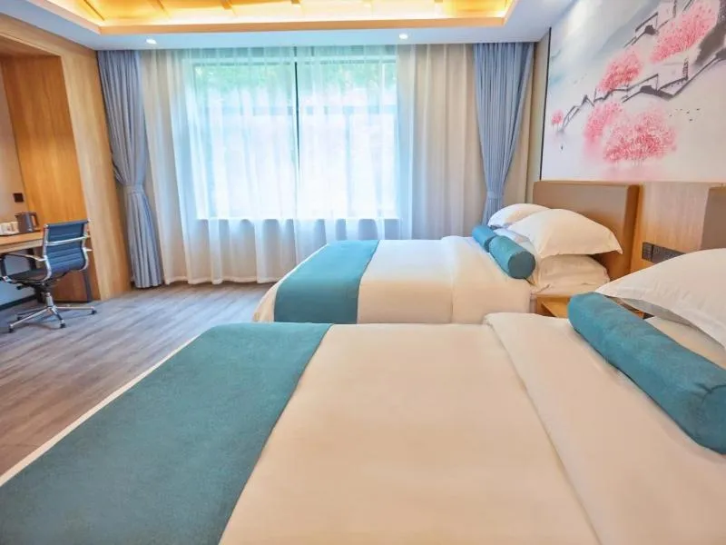 Bed in GreenTree Inn Huangshan TangKou Beauty Spot South Gate Transfer Center Business Hotel