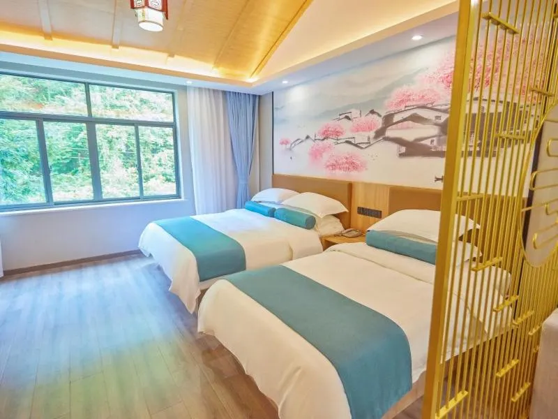 Bed in GreenTree Inn Huangshan TangKou Beauty Spot South Gate Transfer Center Business Hotel
