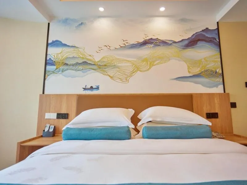 Bed in GreenTree Inn Huangshan TangKou Beauty Spot South Gate Transfer Center Business Hotel