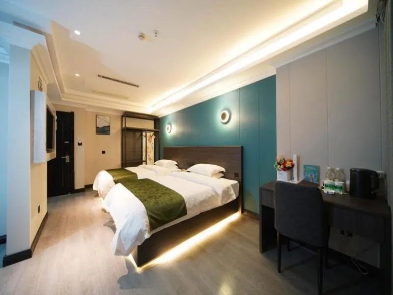 Bed in GreenTree Alliance JiangXi ShangRao YiYang County ZhiMin Aveune YingBin Avenue Hotel