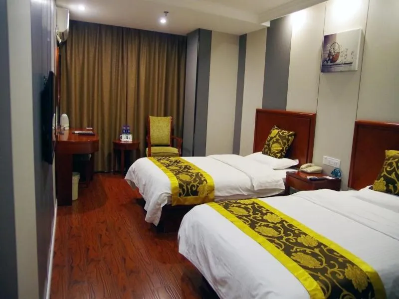 Bed in GreenTree Inn Jiangsu Wuxi Jiangyin North Huancheng Road Walking Street Express Hotel