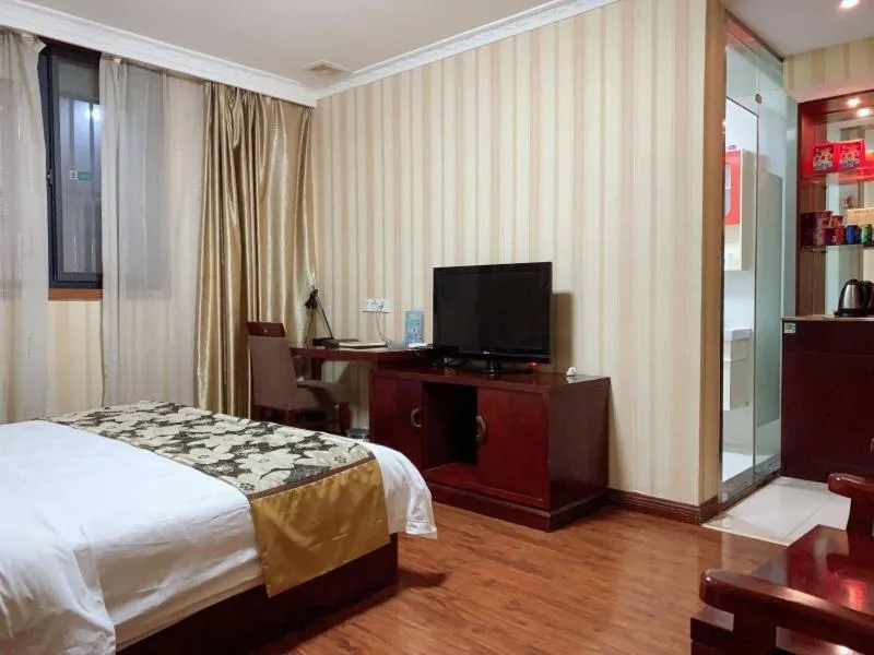 Bed in GreenTree Alliance Jiangsu Wuxi Yixing jinsanjiao Bus Station Hotel