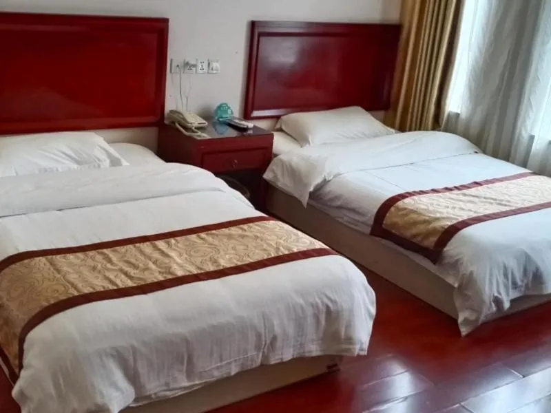 Bed in GreenTree Inn Jiangsu Suzhou International Education Zone Shihu Express Hotel