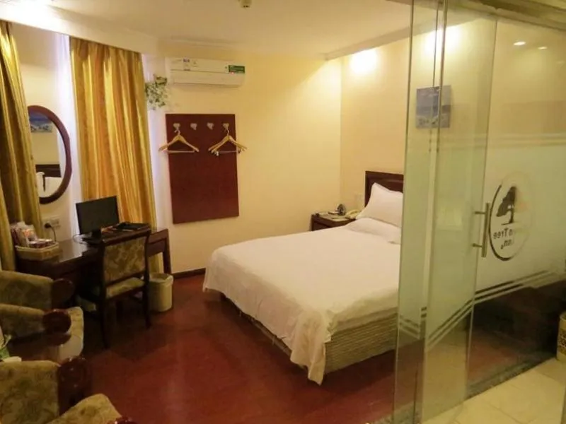 Bed in GreenTree Inn Jiangsu Suzhou International Education Zone Shihu Express Hotel