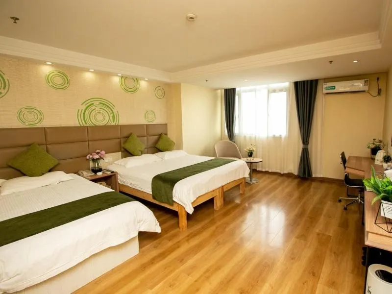 Bed in GreenTree Inn JiangSu XuZhou Feng County LiuBang Plaza Express Hotel
