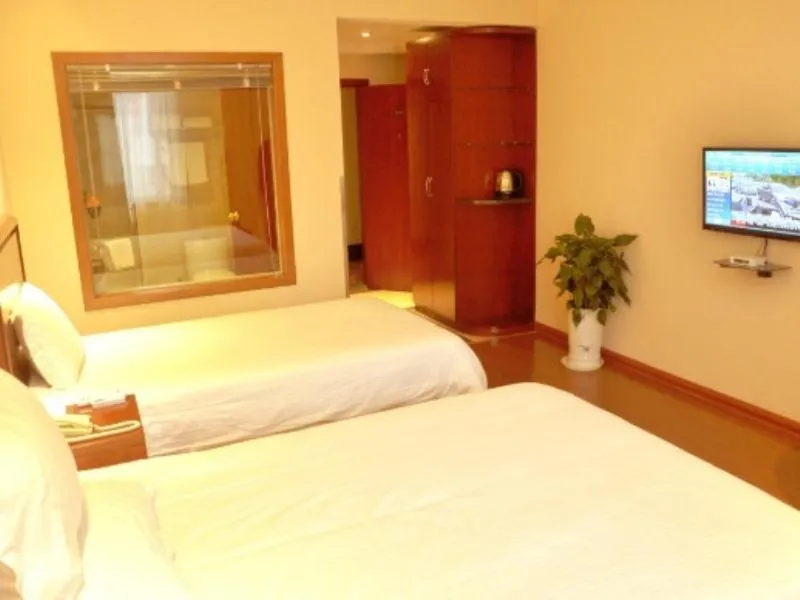Bed in GreenTree Inn Jiangsu Huaian Economic Development Zone Hechang Road Business Hotel