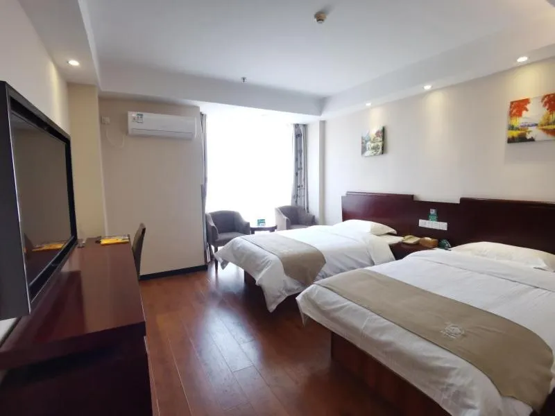 Bed in GreenTree Inn Jiangsu Taizhou Jingjiang Jiangping Road Shanghai City Business Hotel