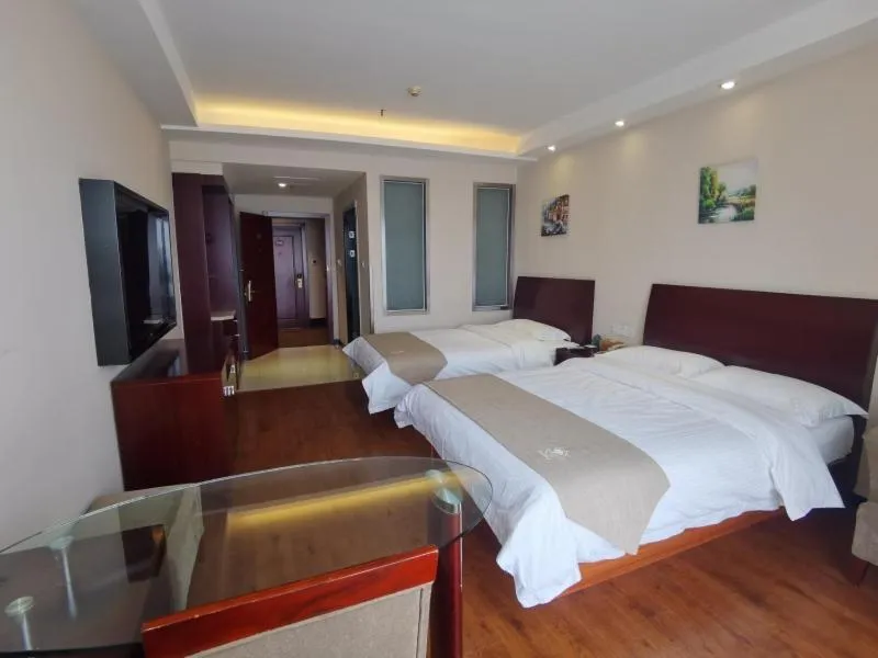 Bed in GreenTree Inn Jiangsu Taizhou Jingjiang Jiangping Road Shanghai City Business Hotel