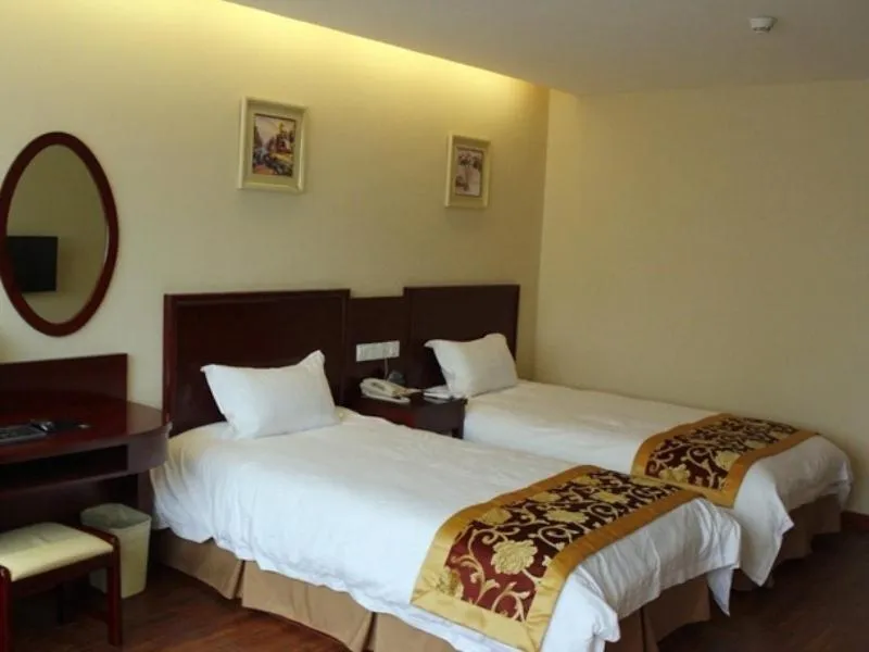 Bed in GreenTree Inn Anhui Hefei Bozhou Road Jindi Building Business Hotel