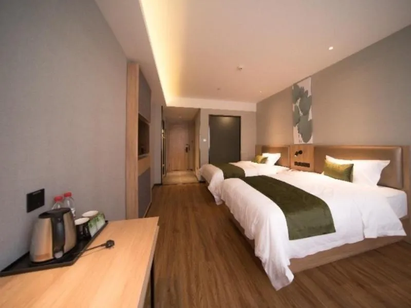 Bed in GreenTree Inn Anhui Hefei Mengcheng Road Beierhuan Express Hotel