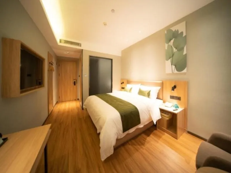 Bed in GreenTree Inn Anhui Hefei Mengcheng Road Beierhuan Express Hotel