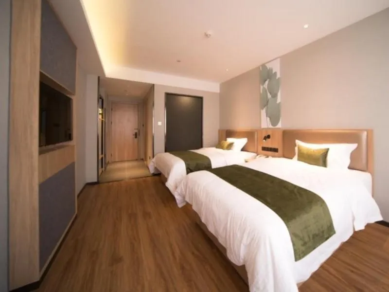 Bed in GreenTree Inn Anhui Hefei Mengcheng Road Beierhuan Express Hotel